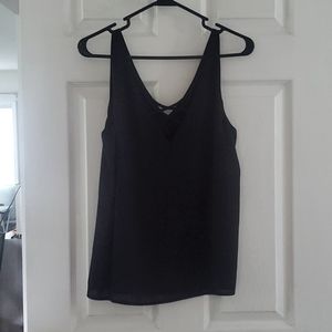 Black Tank with crisscross detail
